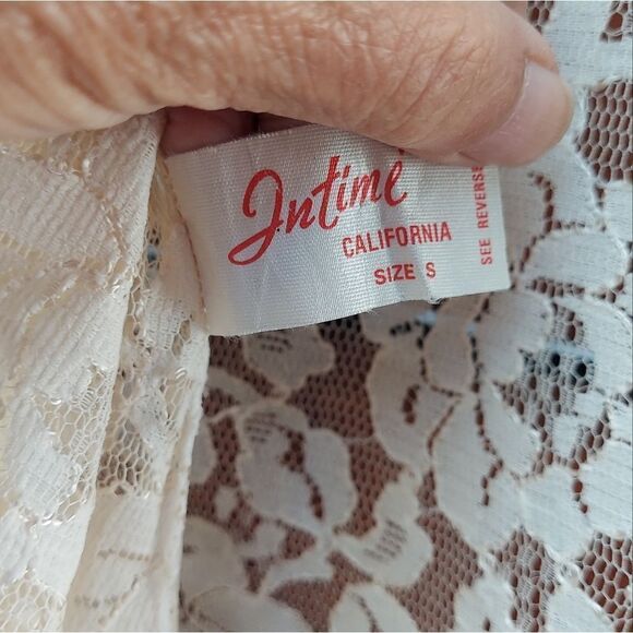 Vintage Intime California Sheer Lace Cardigan Vest 1960s Size Small - Picture 8 of 11